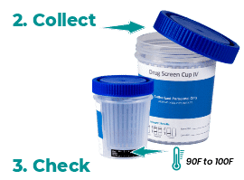 2.Collect and Check Drug Test Cup - Instructions