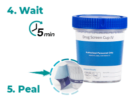 3.Wait Drug Test Cup - Instructions